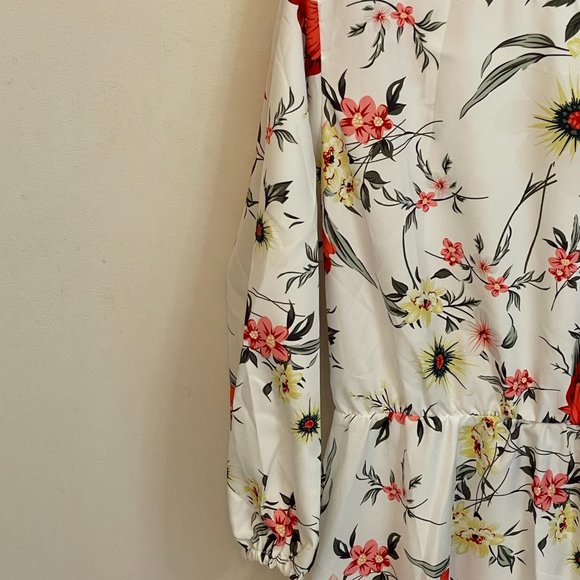 Florcoo Fashion Elegant Print Patchwork O Neck A Line Dress - Picture 3 of 7